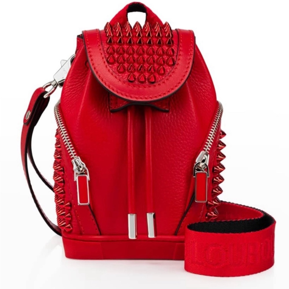 Christian Louboutin Men's Explorafunk Keyring Studded Crossbody Bag